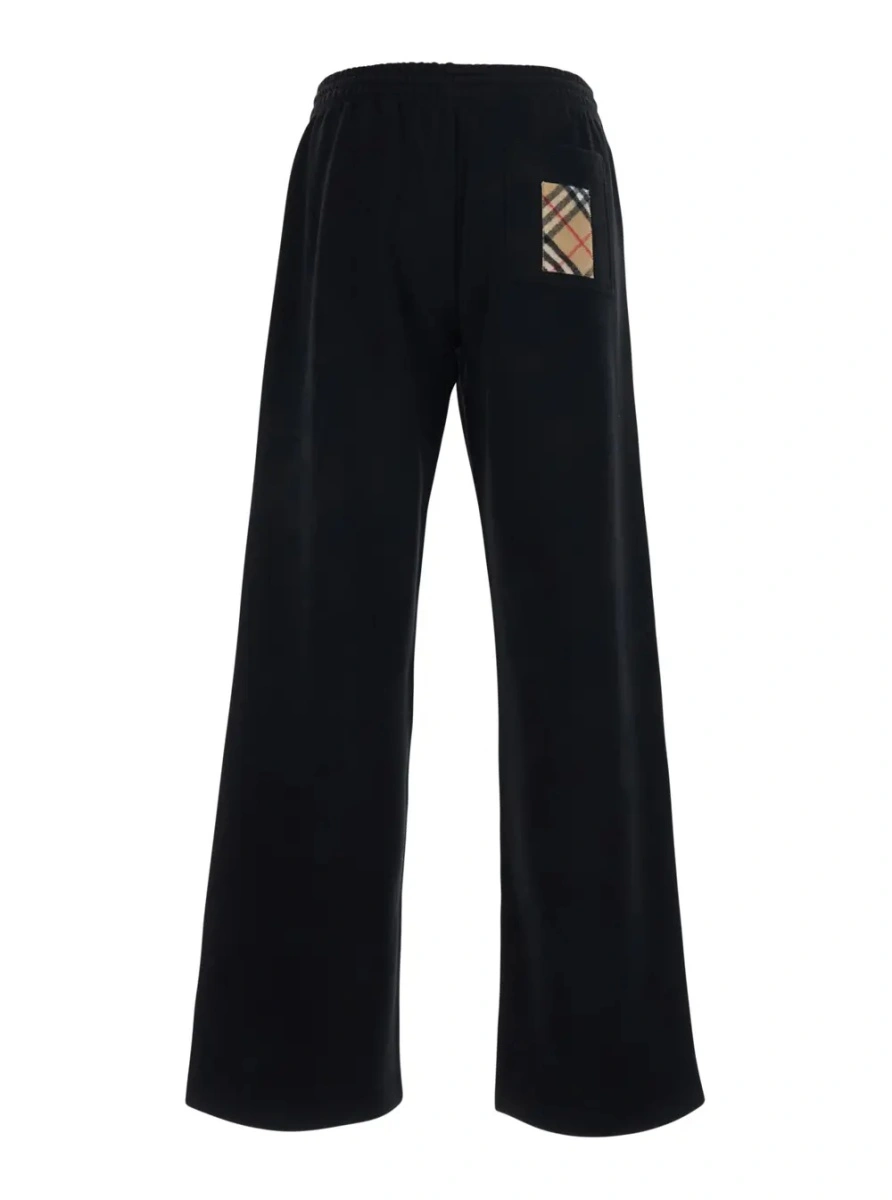 Pantaloni Burberry negri din bumbac - Img 2