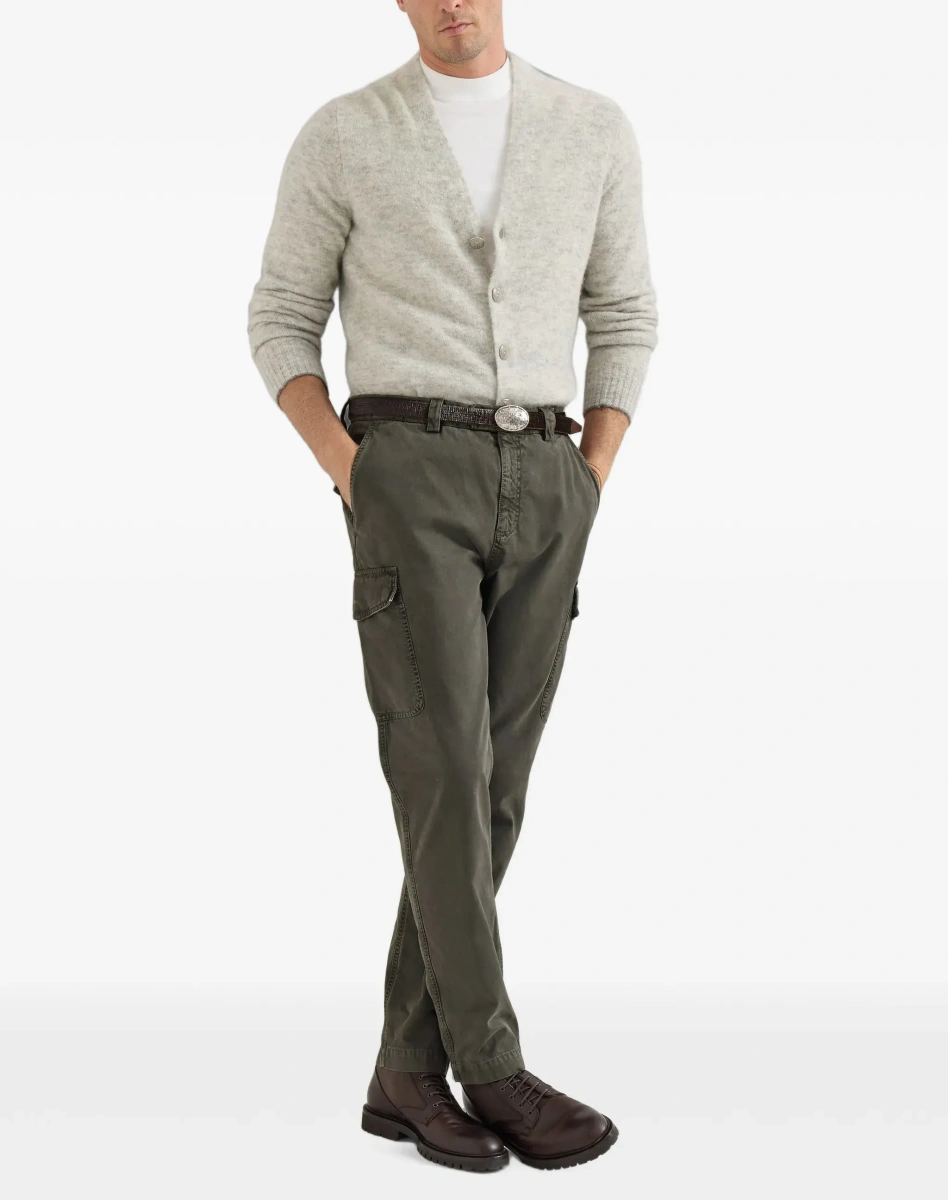 Pantaloni casual Brunello Cucinelli multicolor din bumbac - Img 5