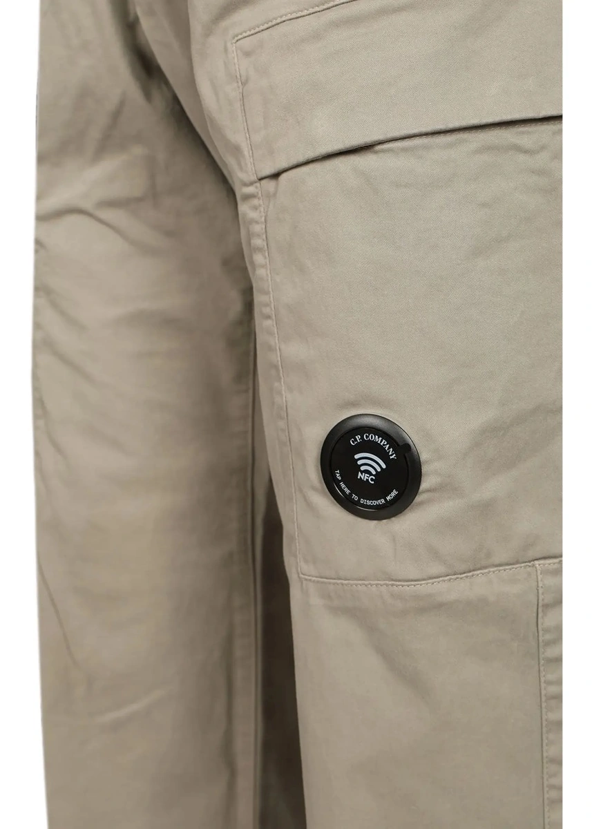 Pantaloni casual C.P. Company multicolor din bumbac si satin - Img 6