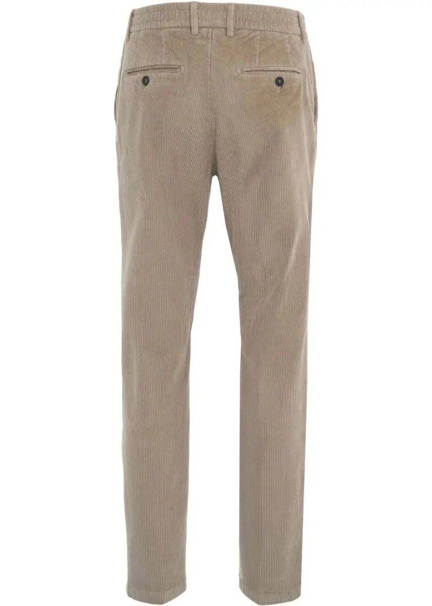 Pantaloni casual Cruna din catifea reiata - Img 4