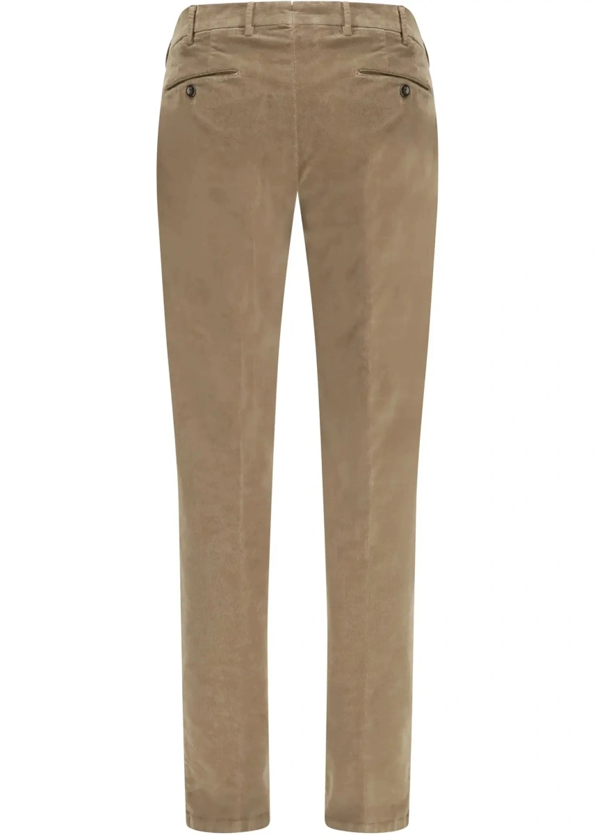 Pantaloni casual GERMANO multicolor din catifea reiata - Img 4