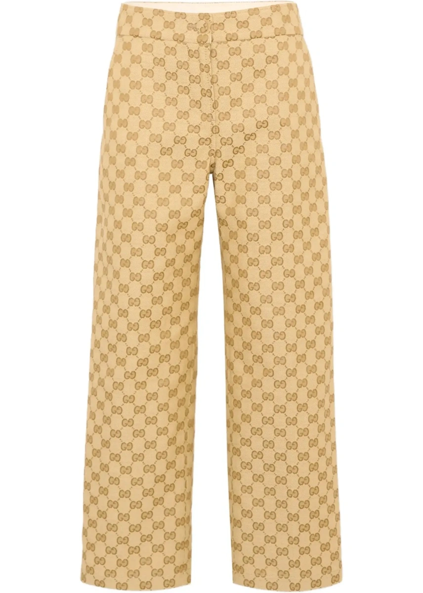 Pantaloni casual Gucci multicolor din canvas GG - Img 6