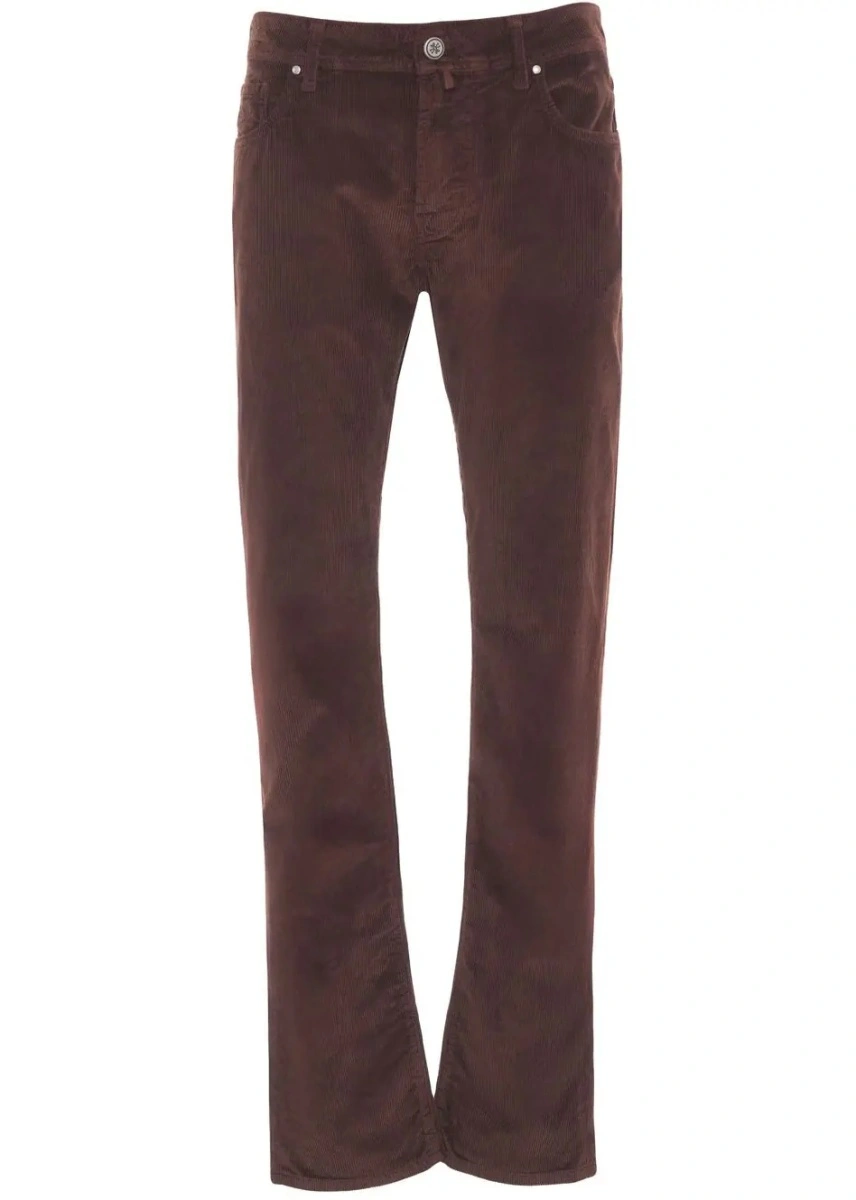 Pantaloni casual Jacob Cohen maro din catifea reiata 'Bard Fast' - Img 2