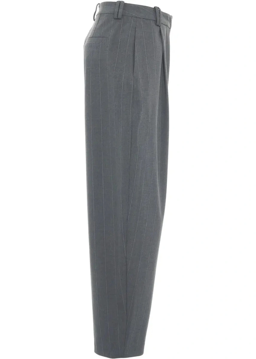 Pantaloni casual oval square gri 'Mary' - Img 3