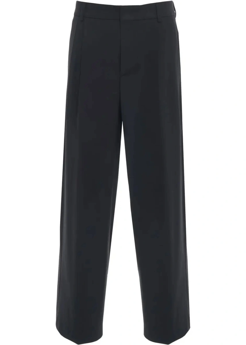 Pantaloni casual Roberto Collina negri - Img 2