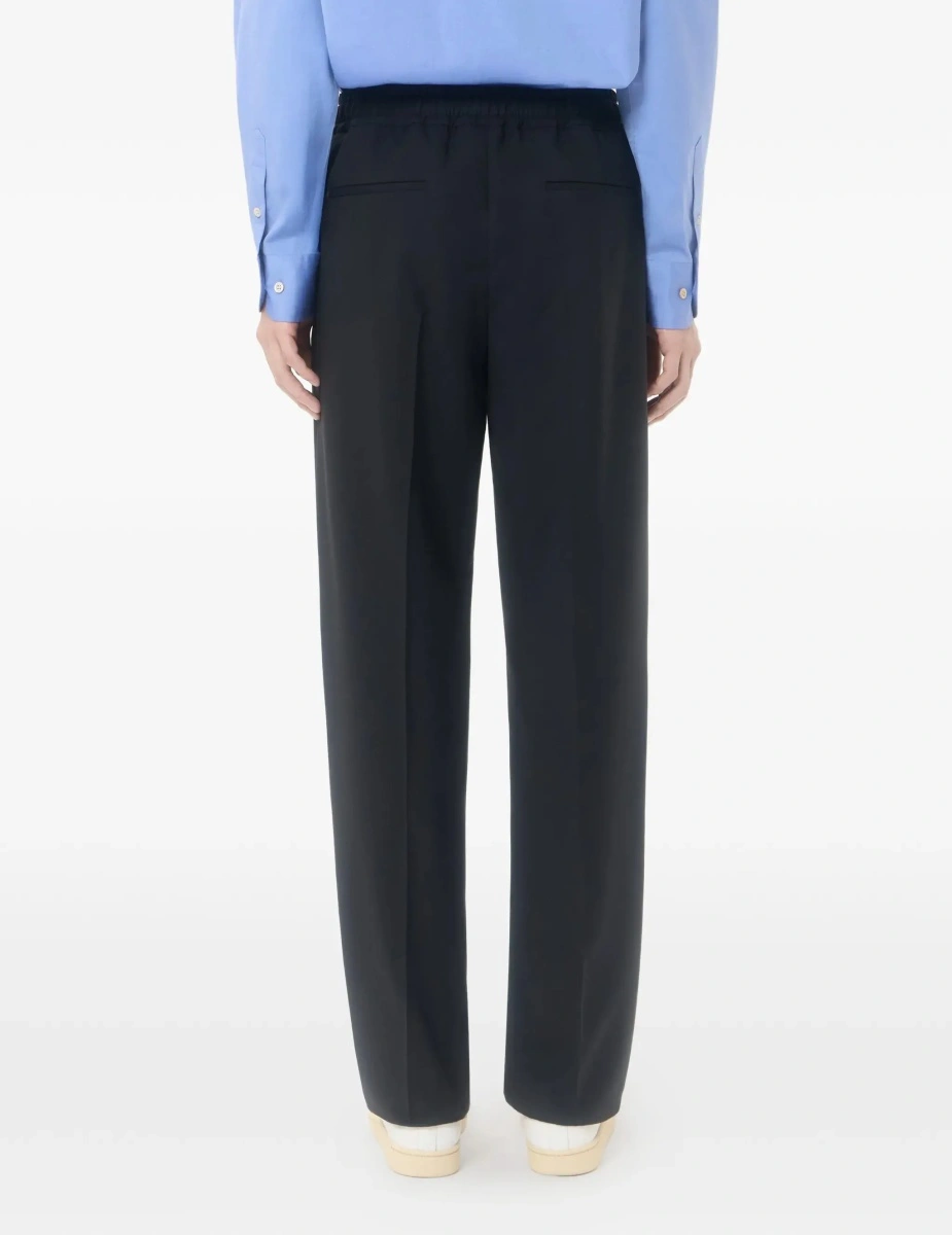 Pantaloni casual Valentino Garavani 'VLogo' negri din bumbac - Img 7