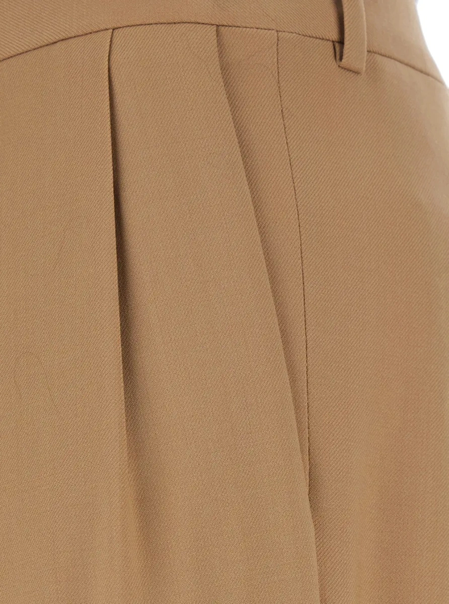 Pantaloni Céline bej din lana - Img 3