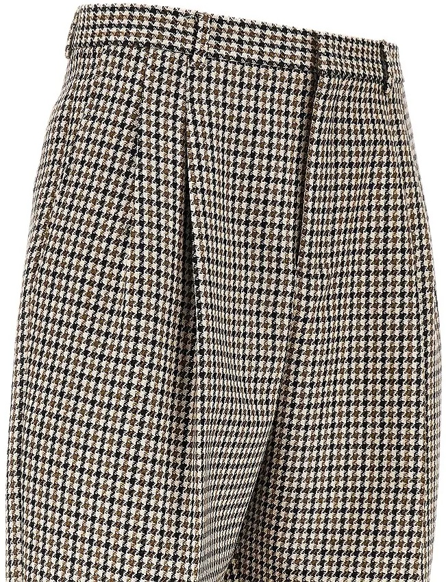 Pantaloni Check tweed pleated pants - Img 2
