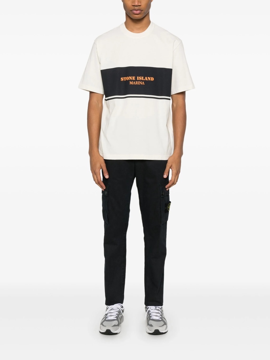 Pantaloni conici Stone Island albastri - Img 2