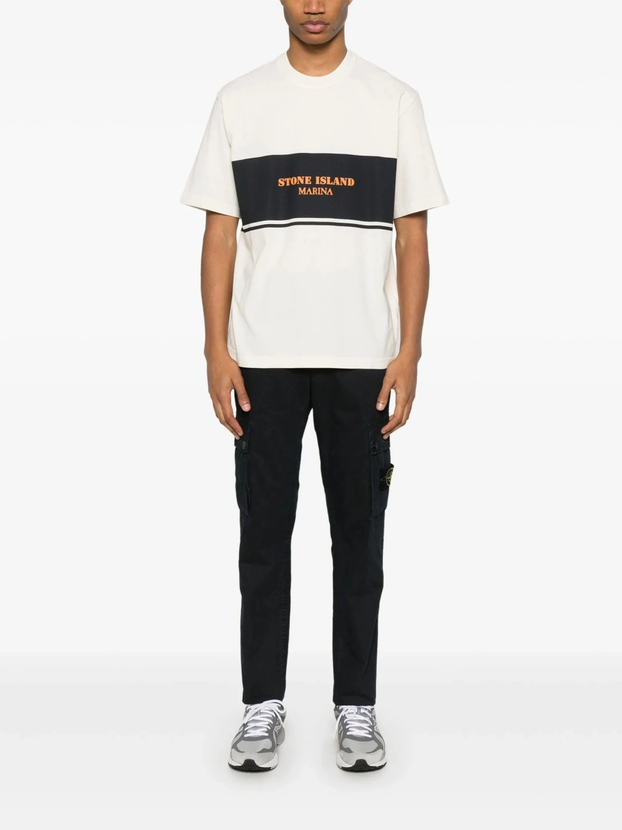 Pantaloni conici Stone Island albastri - Img 2