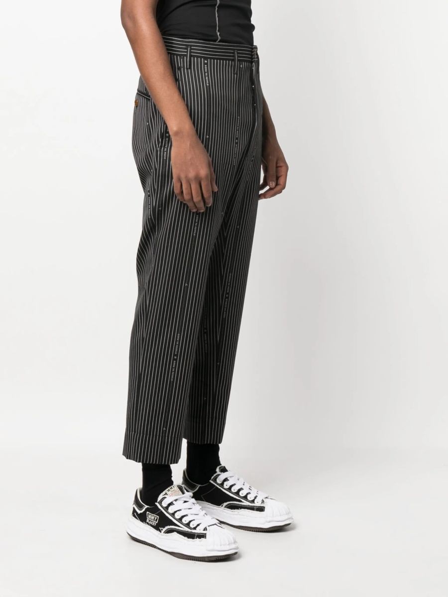 Pantaloni conici Vivienne Westwood negri din bumbac si lana - Img 3