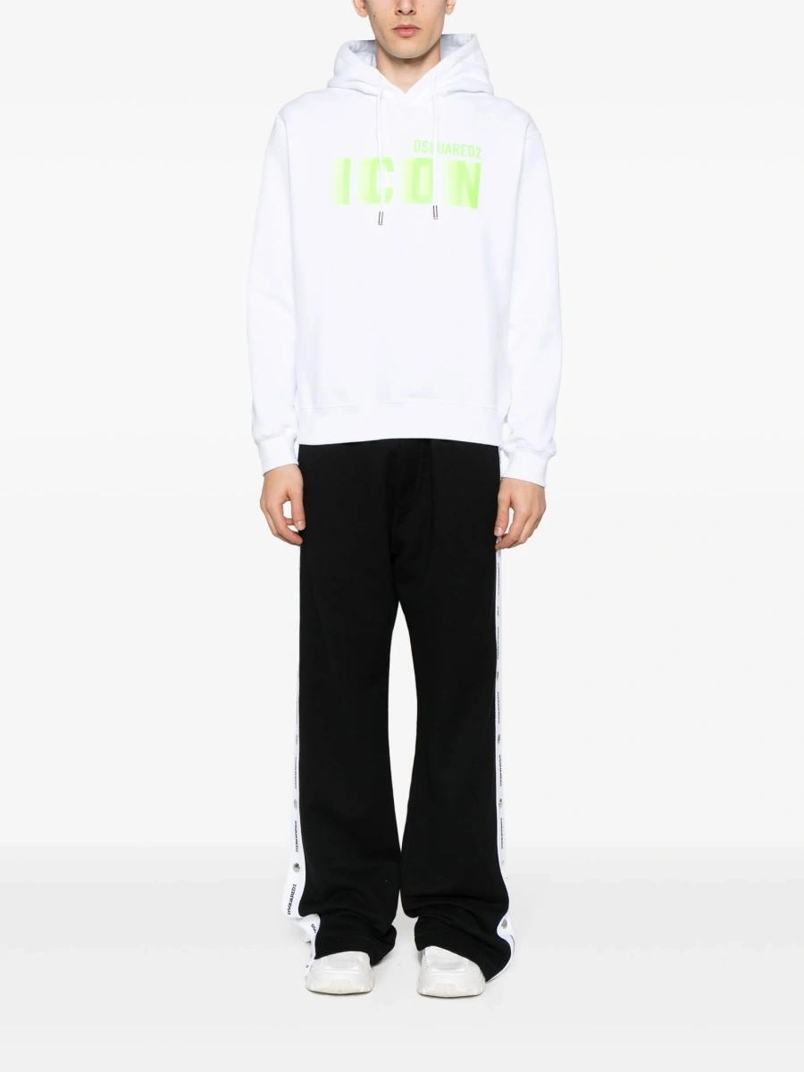 Pantaloni de trening DSQUARED2 negri din bumbac - Img 2