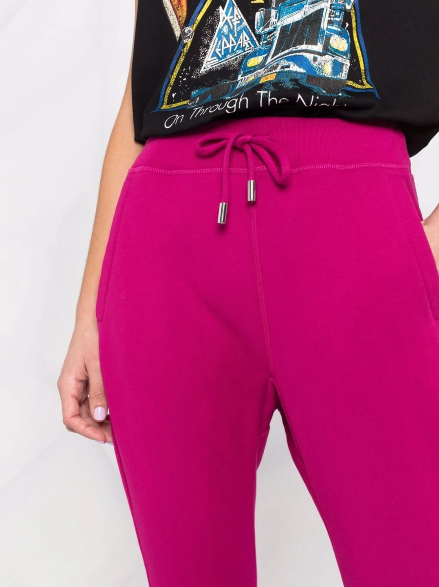 Pantaloni de trening DSQUARED2 roz din bumbac - Img 5