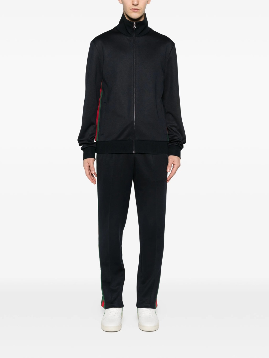 Pantaloni de trening Gucci albastri din bumbac si polyester - Img 2