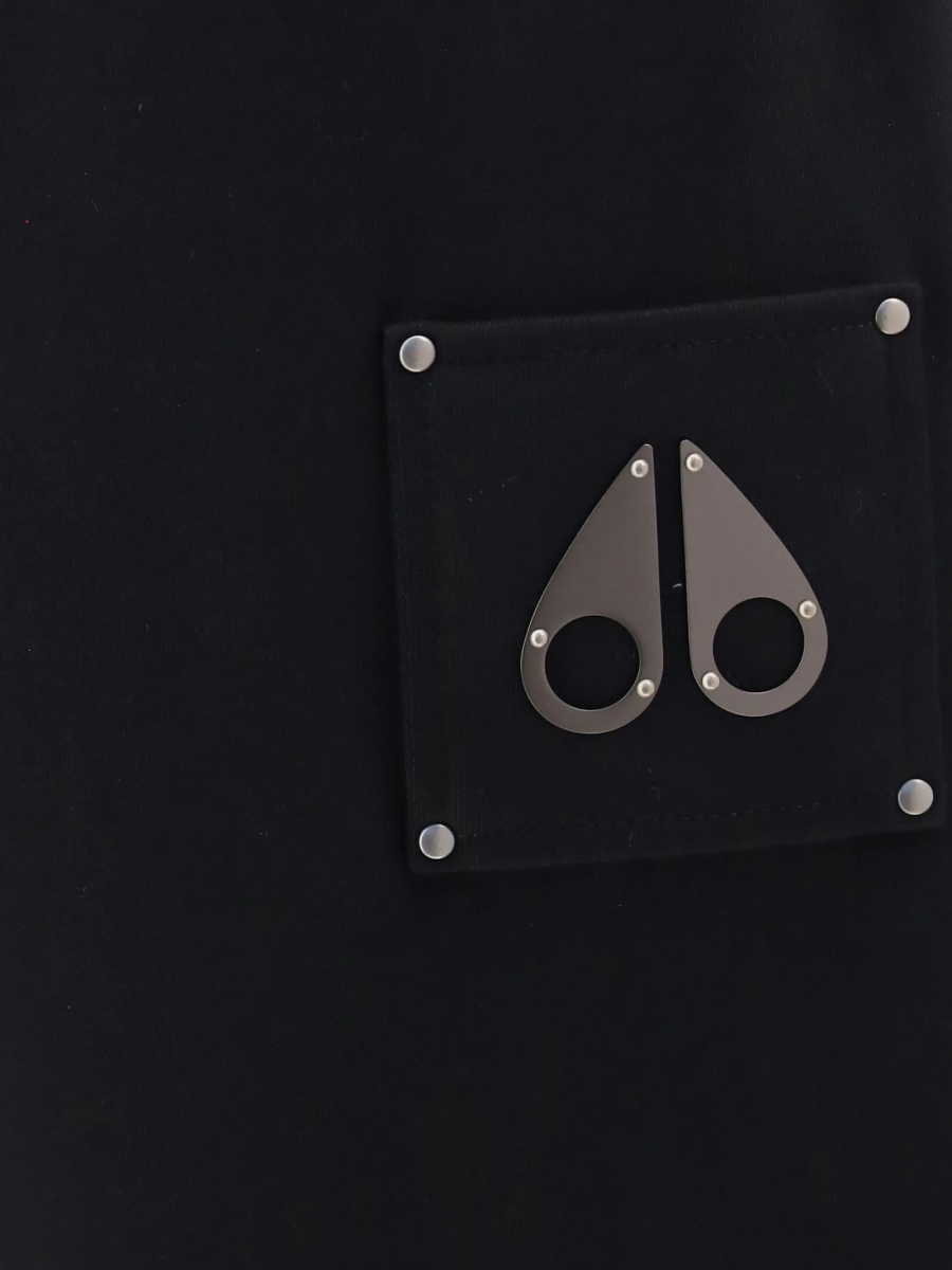 Pantaloni de trening Moose Knuckles negri din bumbac - Img 3