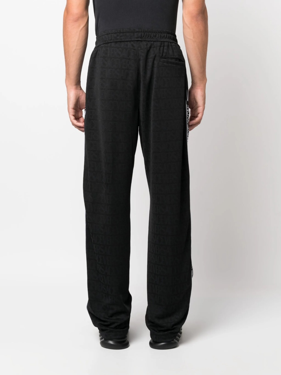 Pantaloni de trening Versace negri din polyester - Img 4