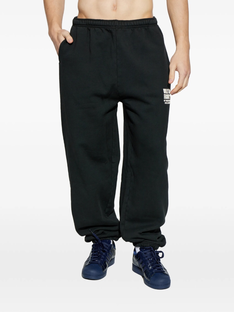 Pantaloni de trening Willy Chavarria negri din bumbac - Img 3