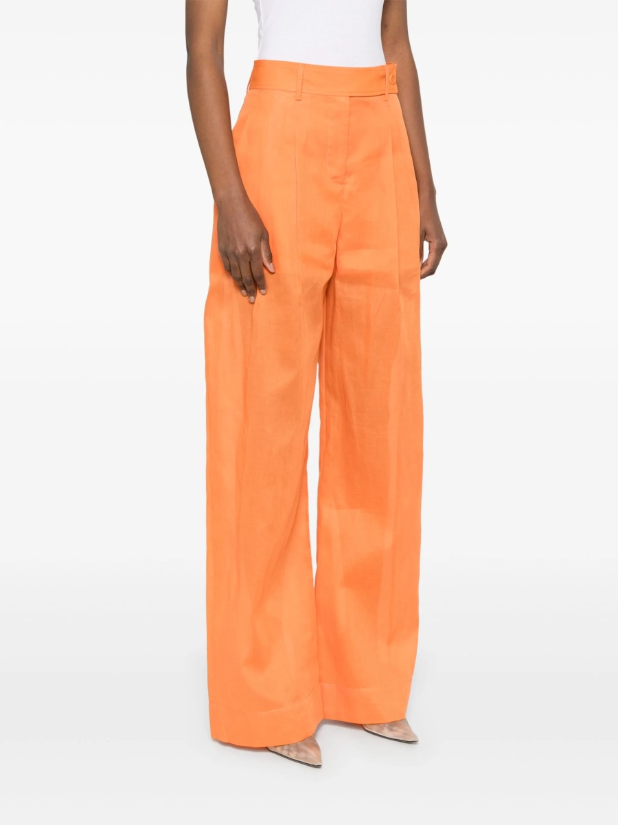 Pantaloni drepti Alberta Ferretti portocalii - Img 3