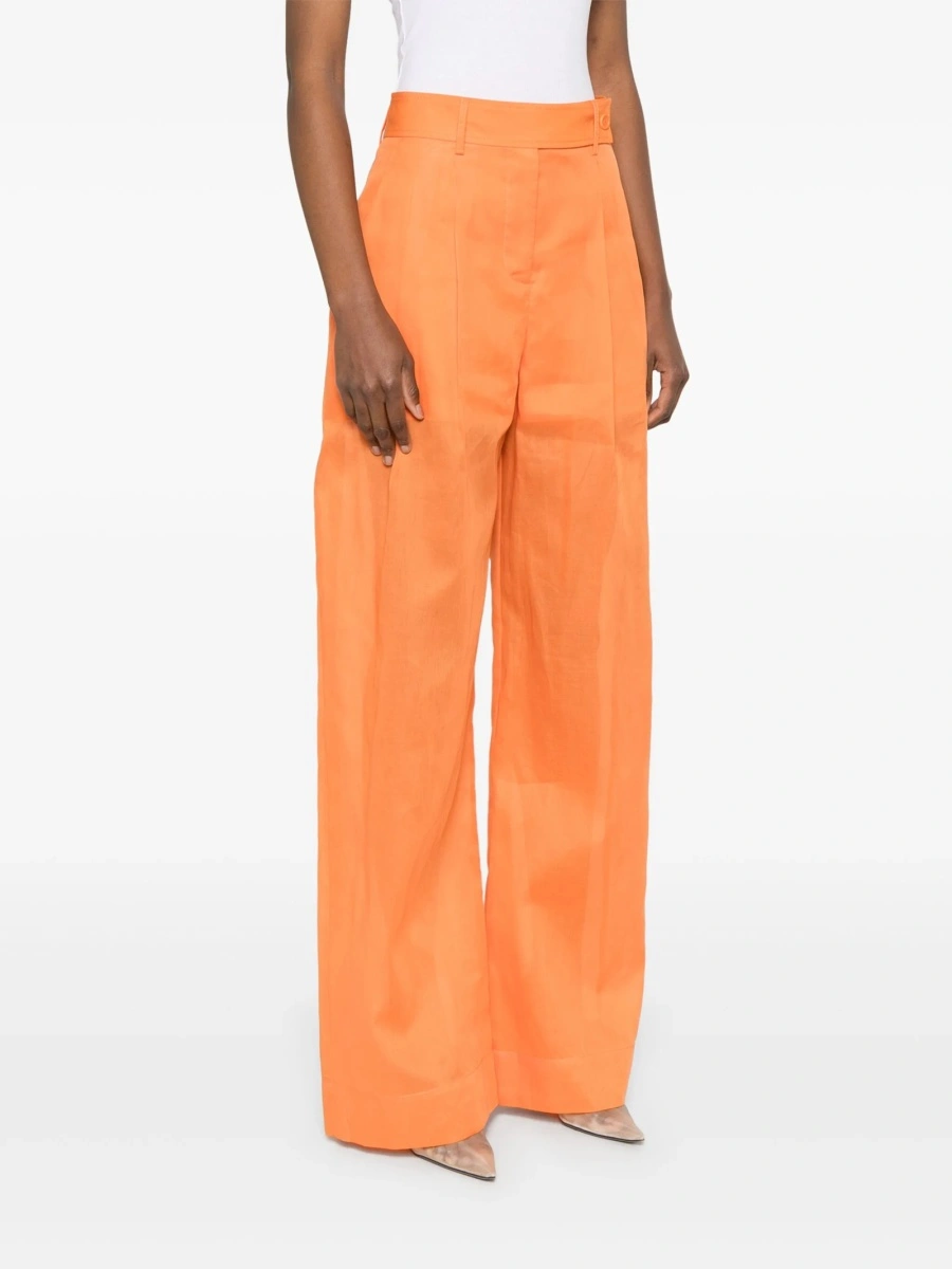 Pantaloni drepti Alberta Ferretti portocalii - Img 3