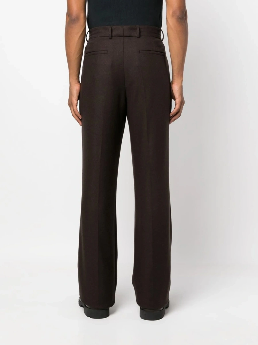 Pantaloni drepti AMIRI maro din lana si nylon - Img 2