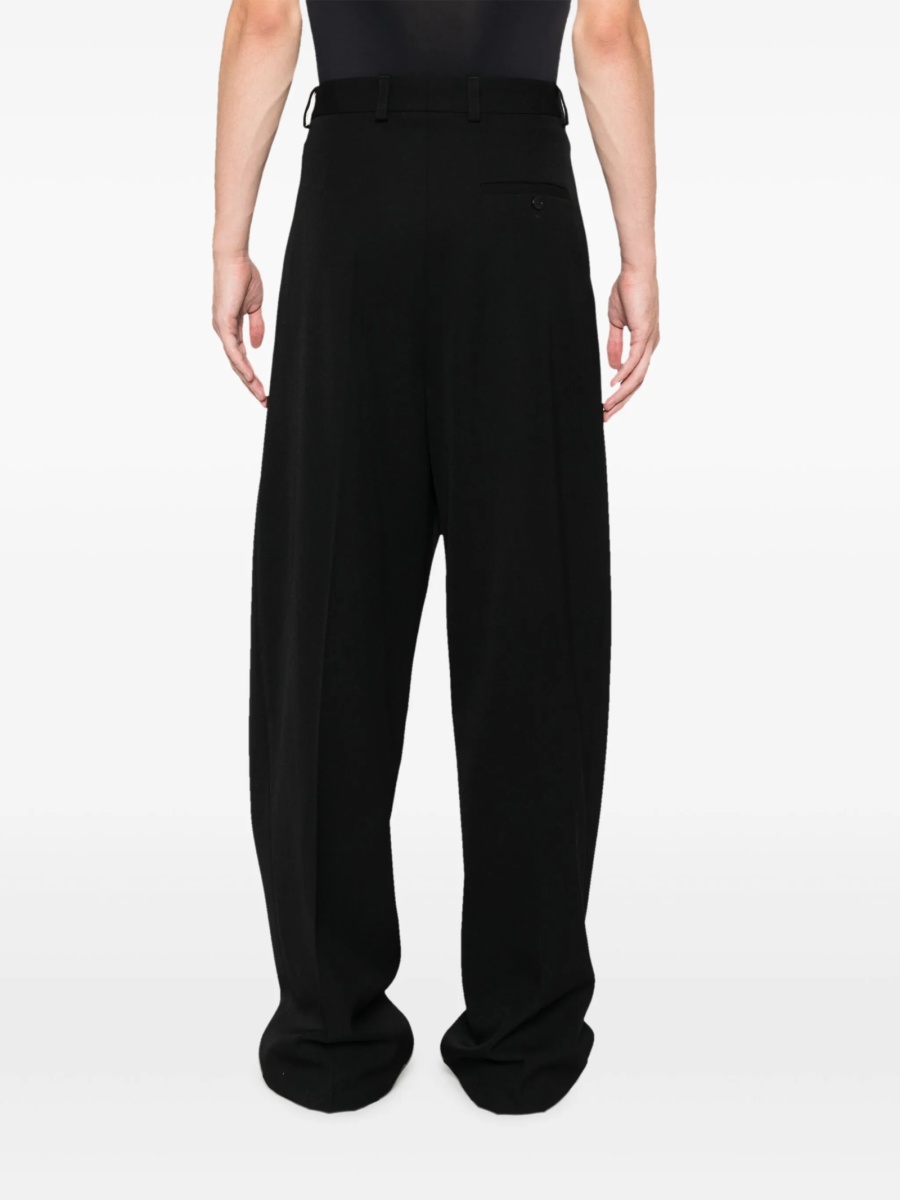 Pantaloni drepti Balenciaga negri din lana - Img 5