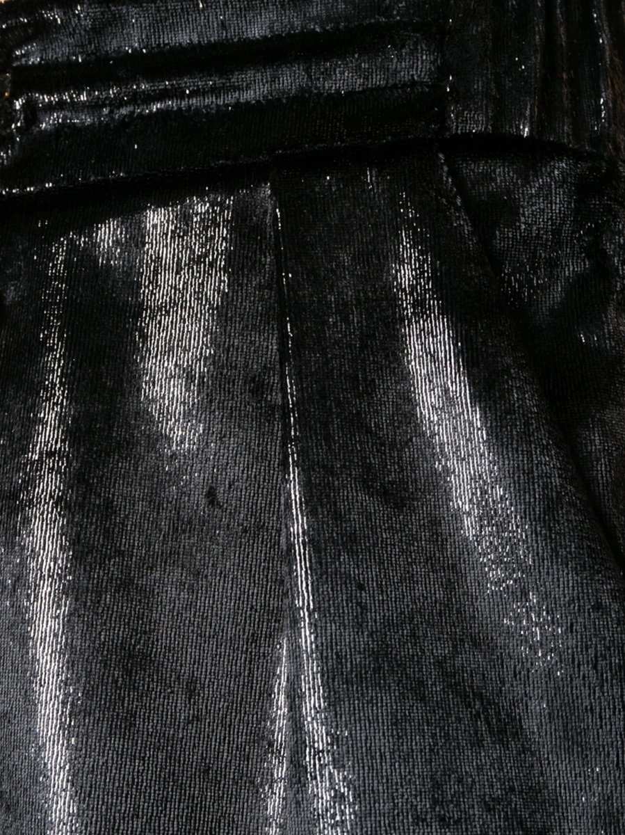 Pantaloni drepti Balmain negri din polyester - Img 5