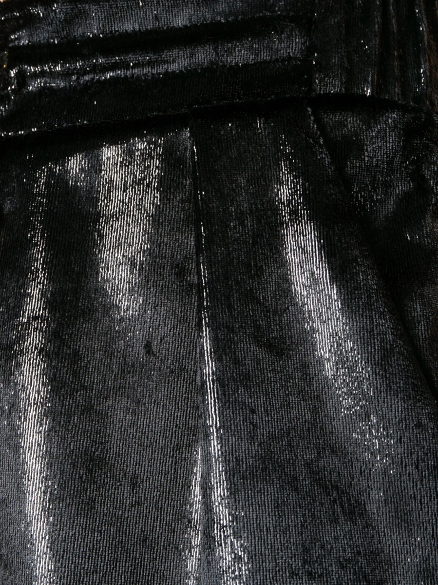 Pantaloni drepti Balmain negri din polyester - Img 5