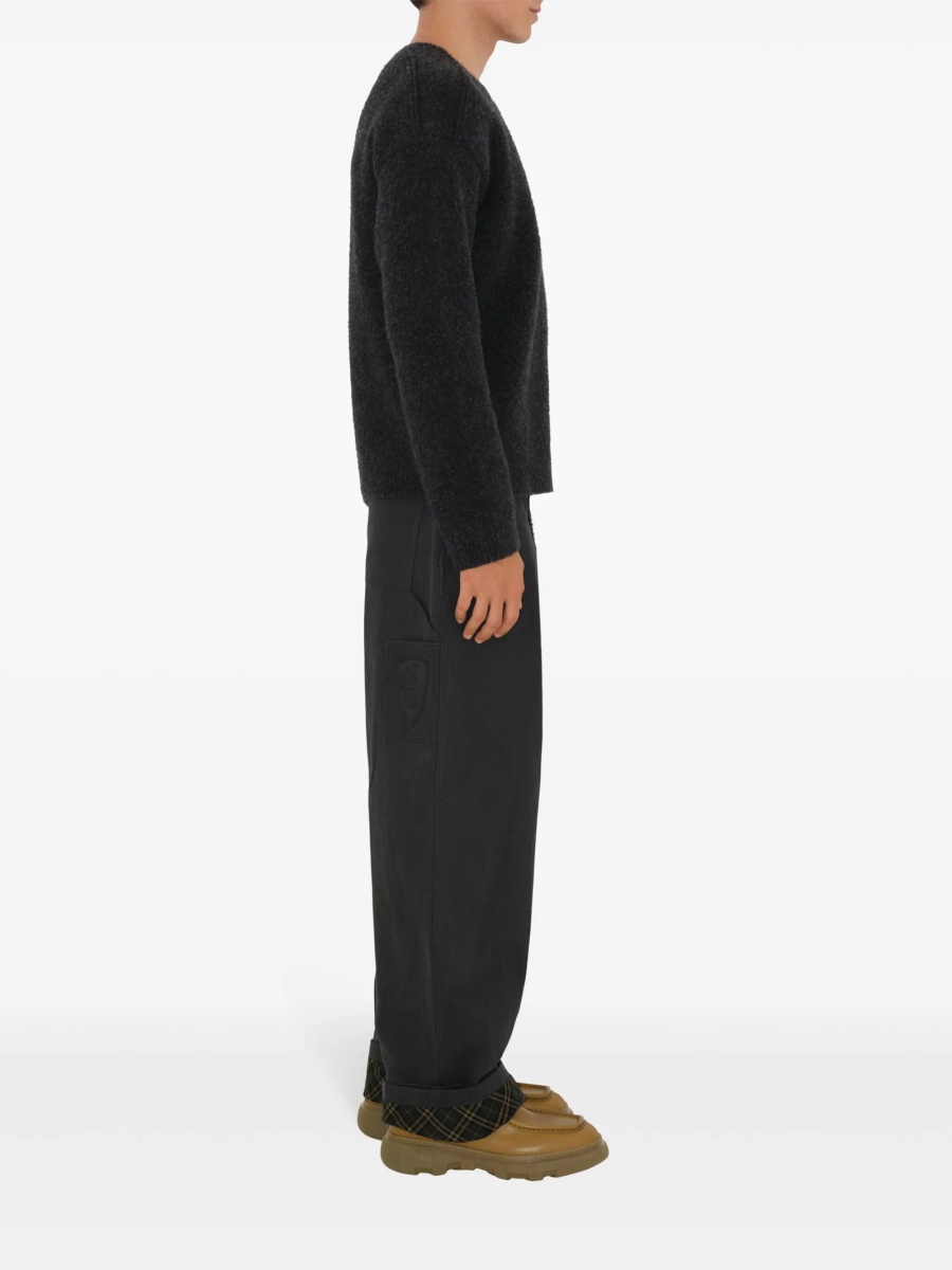 Pantaloni drepti Burberry negri - Img 3