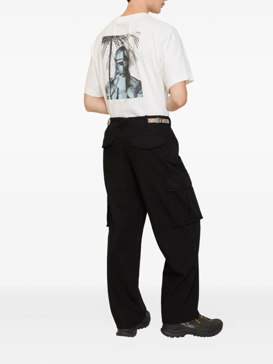 Pantaloni drepti Burberry negri - Img 3