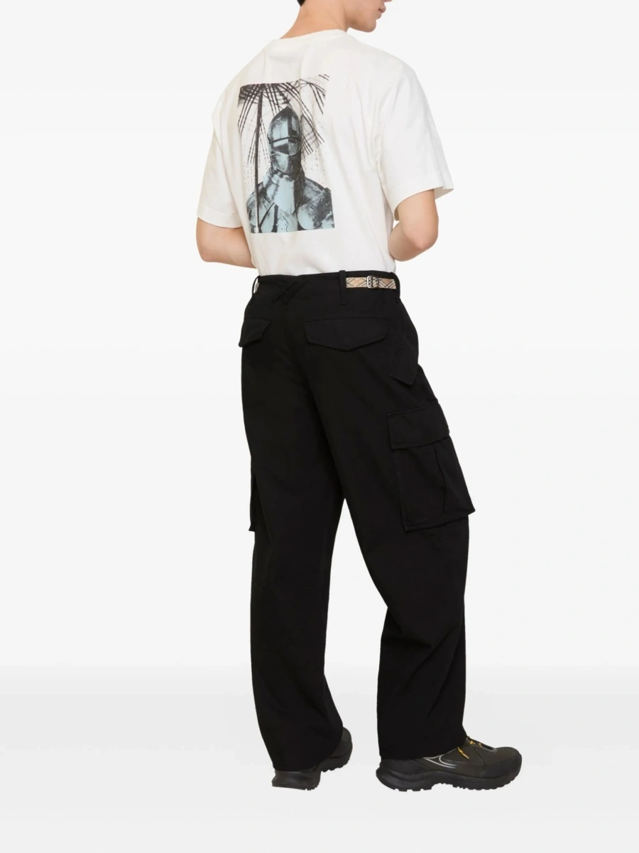 Pantaloni drepti Burberry negri - Img 3