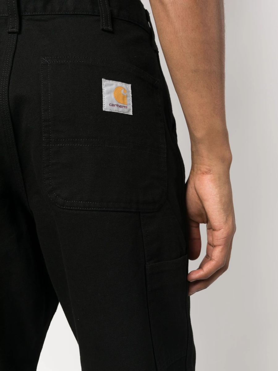 Pantaloni drepti Carhartt negri din bumbac organic - Img 5