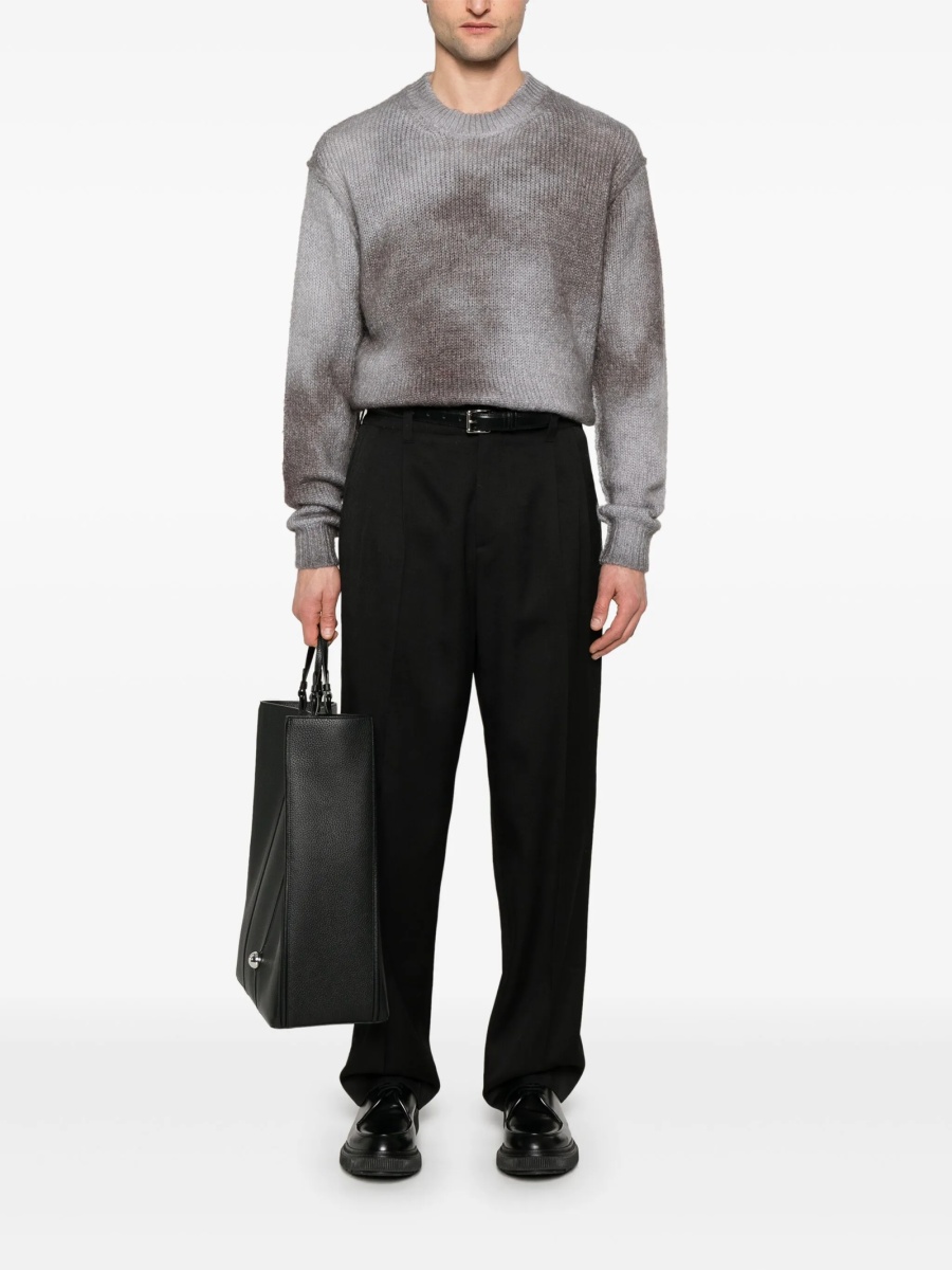 Pantaloni drepti Golden Goose negri din lana - Img 2