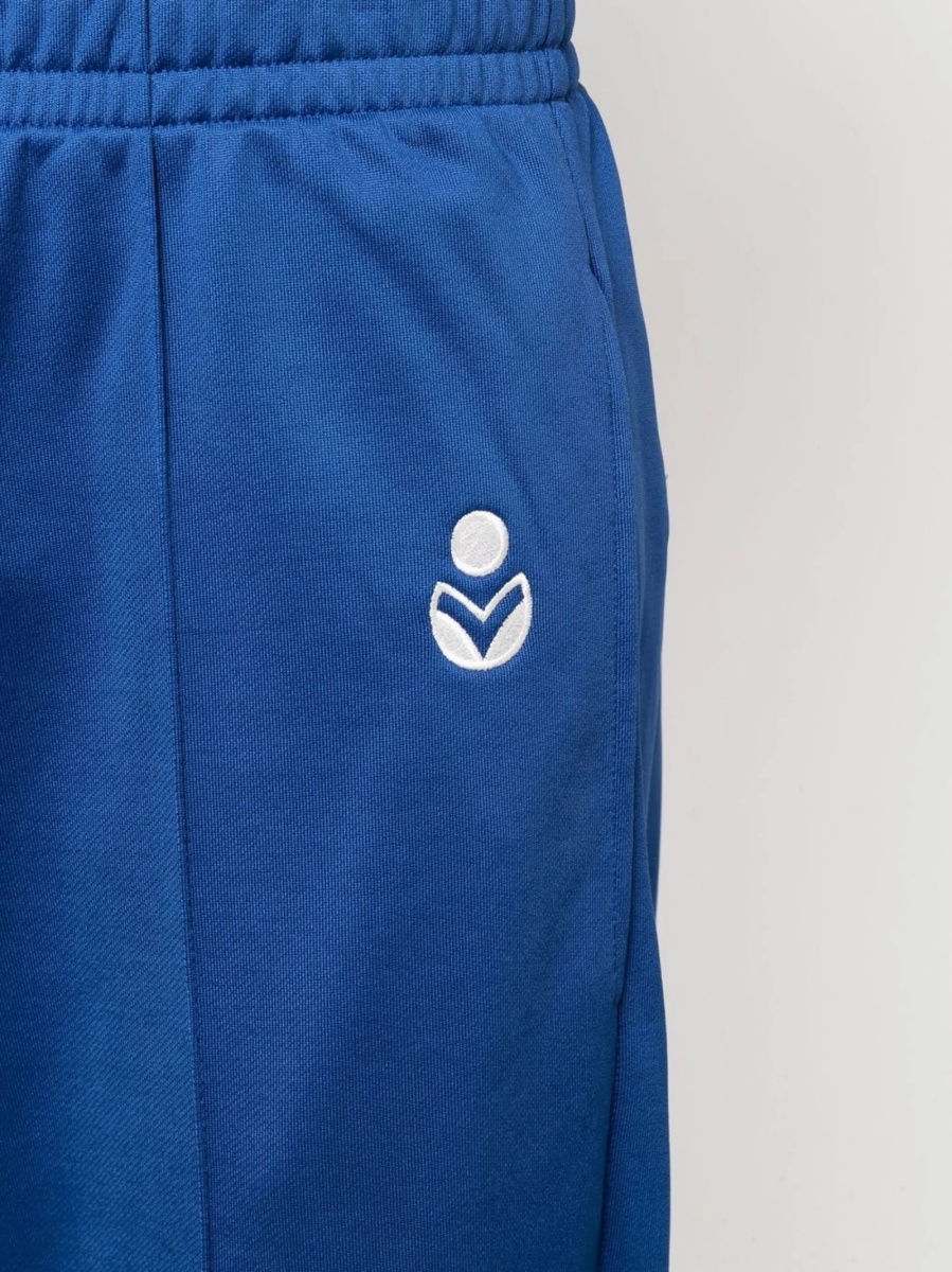 Pantaloni drepti Isabel Marant albastri din bumbac organic si polyester - Img 5