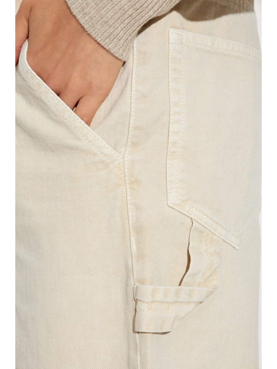 Pantaloni drepti ISABEL MARANT ETOILE neutri - Img 5