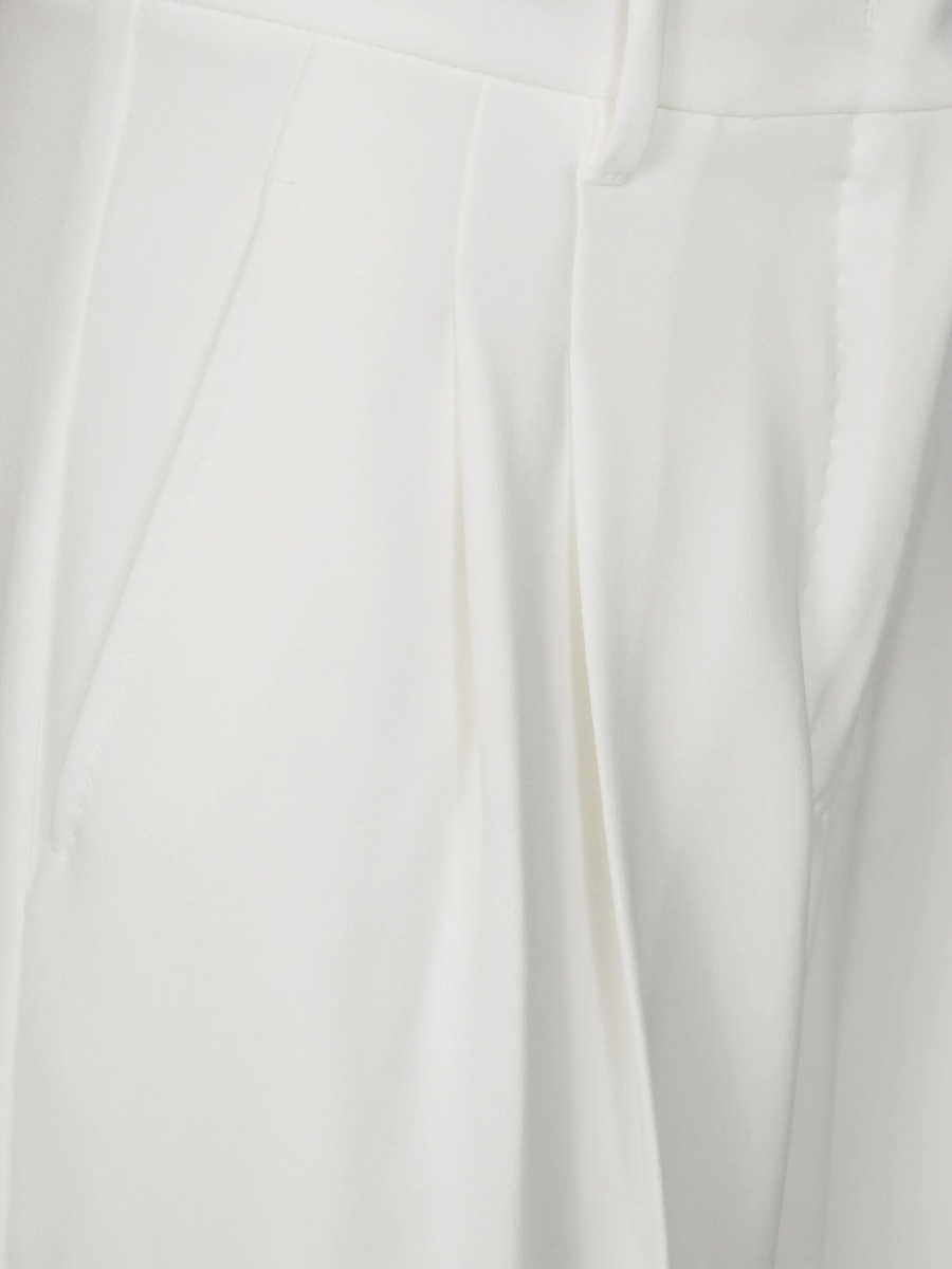 Pantaloni drepti MaxMara Studio albi - Img 3