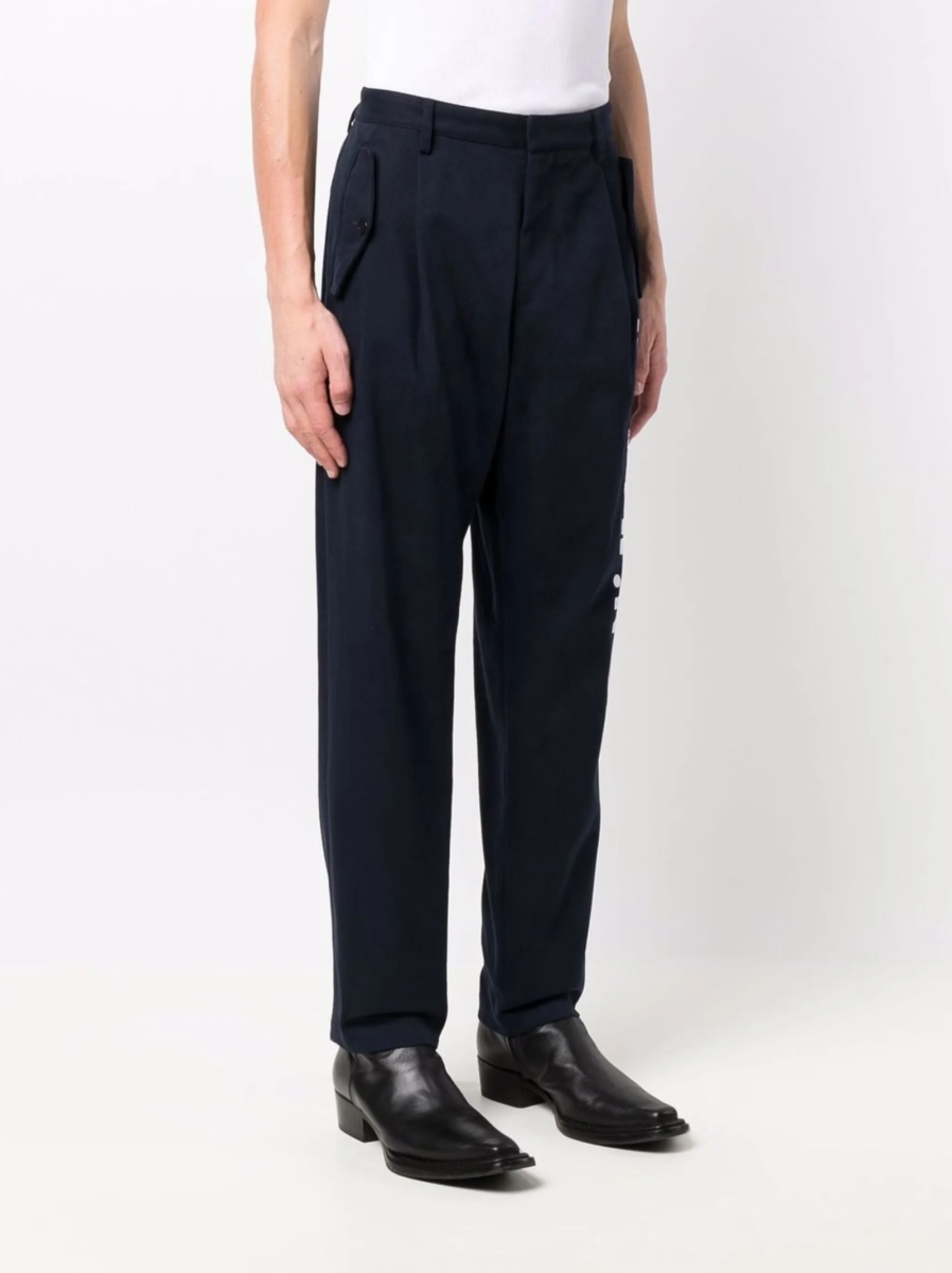 Pantaloni drepti Moschino albastri - Img 3