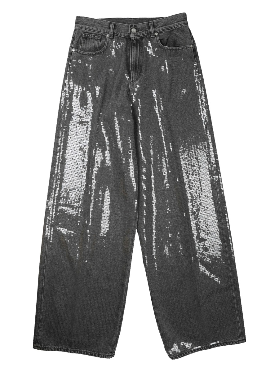Pantaloni drepti NINE:INTHE:MORNING gri - Img 2
