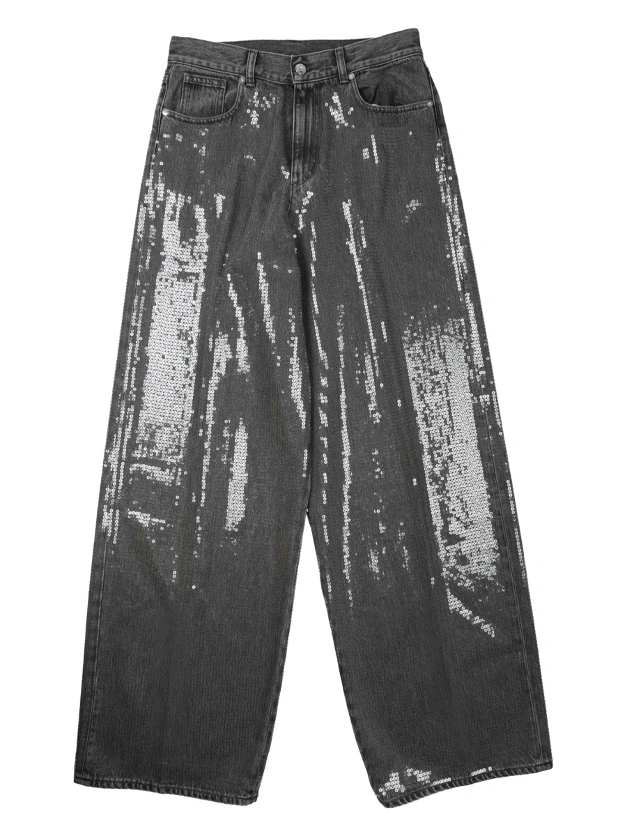 Pantaloni drepti NINE:INTHE:MORNING gri - Img 2