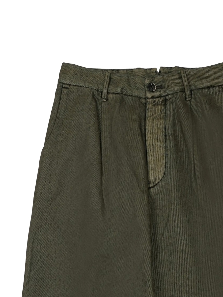 Pantaloni drepti NINE:INTHE:MORNING verzi - Img 2