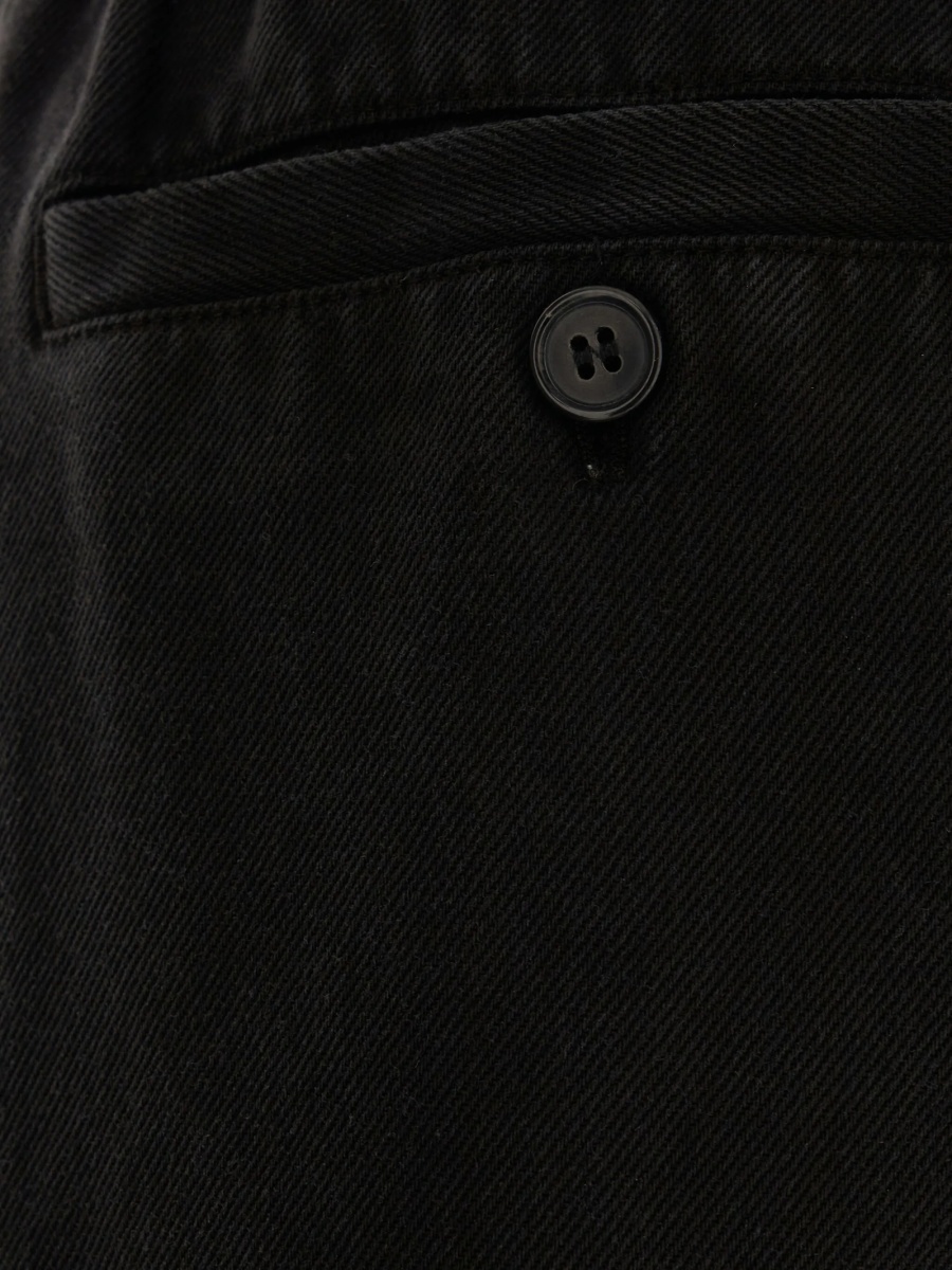 Pantaloni drepti Palm Angels negri din lyocell si bumbac - Img 3