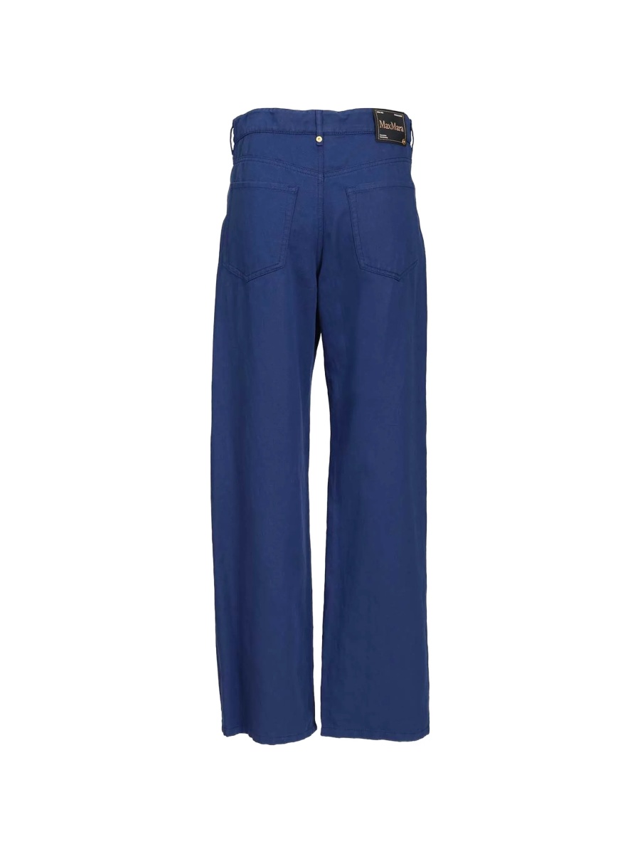 Pantaloni drepti S MaxMara albastri - Img 2