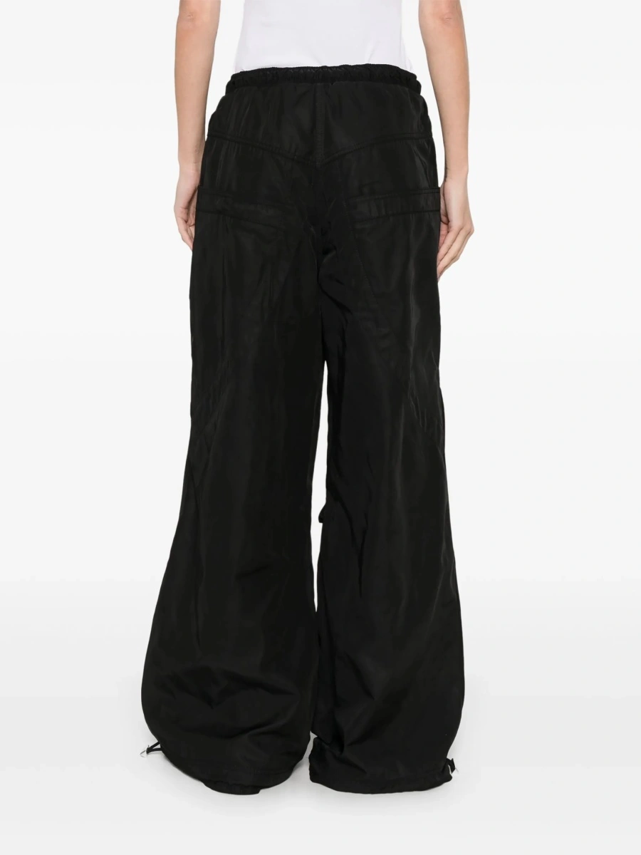 Pantaloni drepti THE ATTICO negri din polyester - Img 4