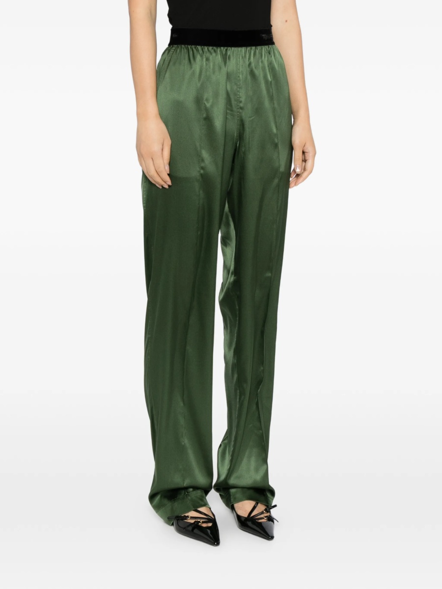 Pantaloni drepti Tom Ford verzi - Img 3