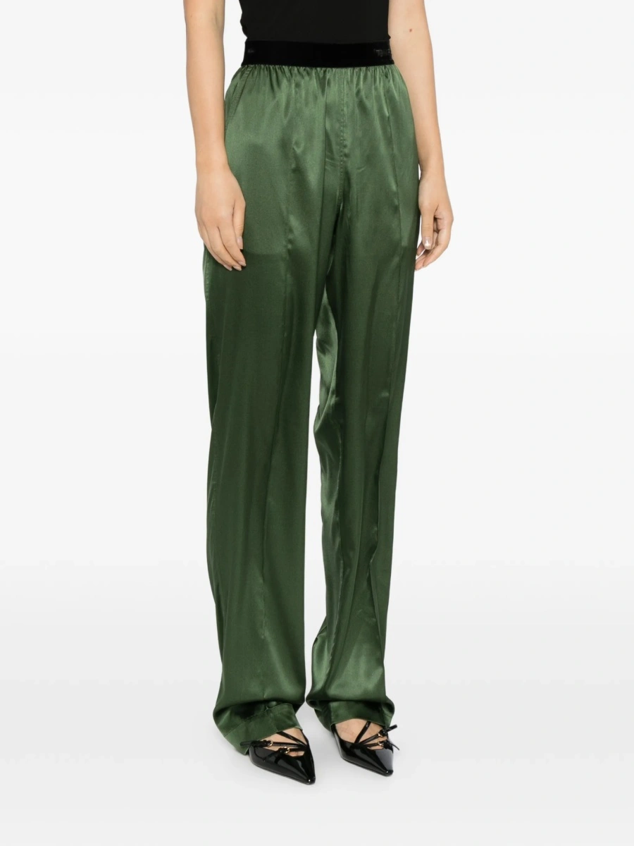 Pantaloni drepti Tom Ford verzi - Img 3