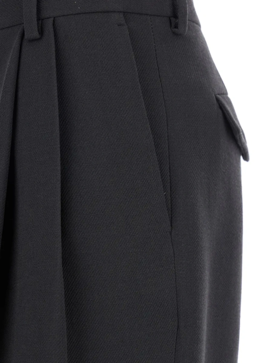Pantaloni Dries Van Noten gri din lana - Img 3