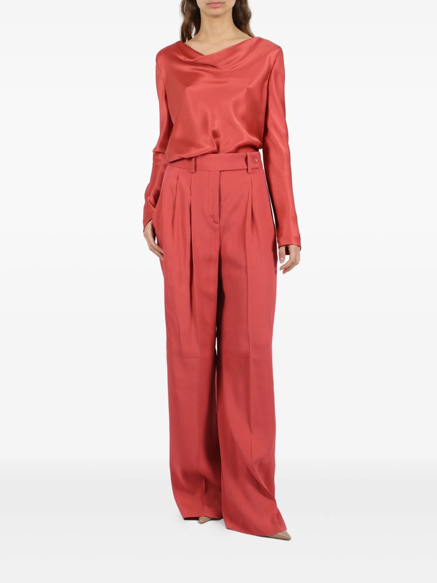 Pantaloni eleganti Alberta Ferretti roz - Img 2