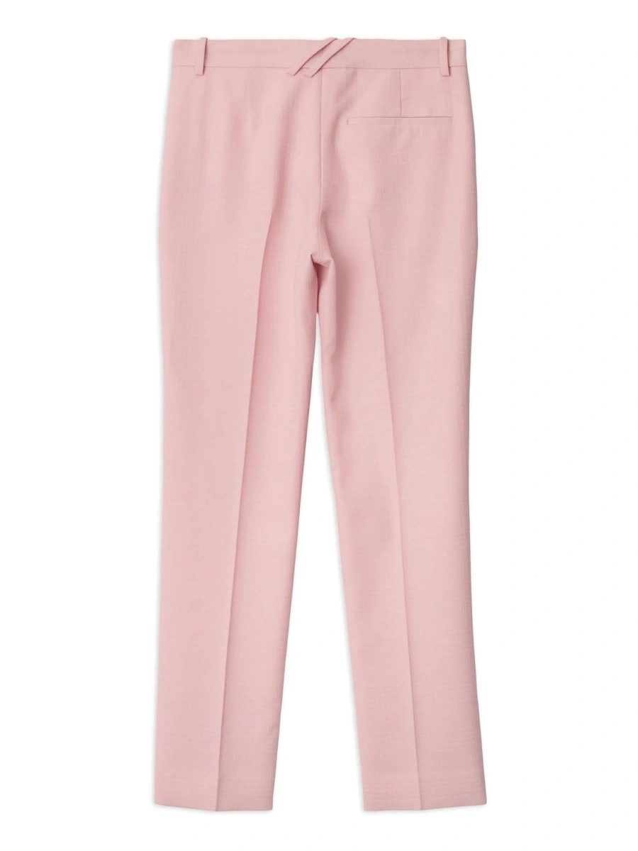 Pantaloni eleganti Burberry roz din lana si corn - Img 5