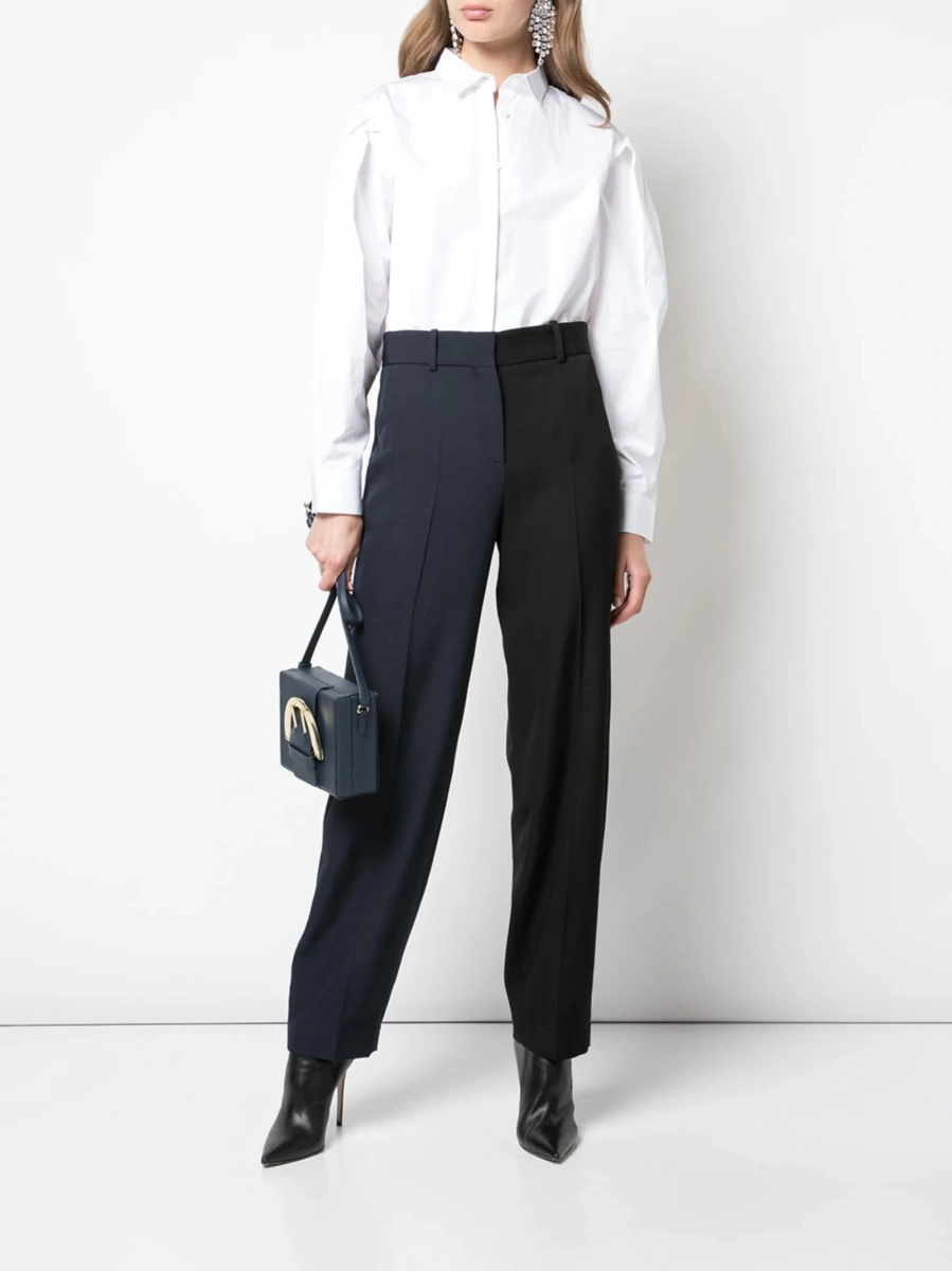 Pantaloni eleganti Givenchy negri din lana - Img 2