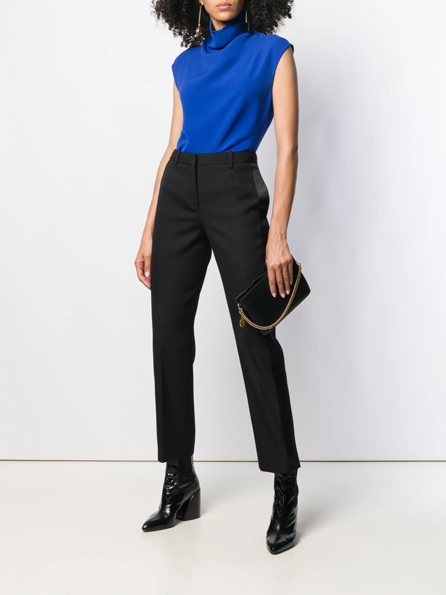 Pantaloni eleganti Givenchy negri din matase si vascoza - Img 2