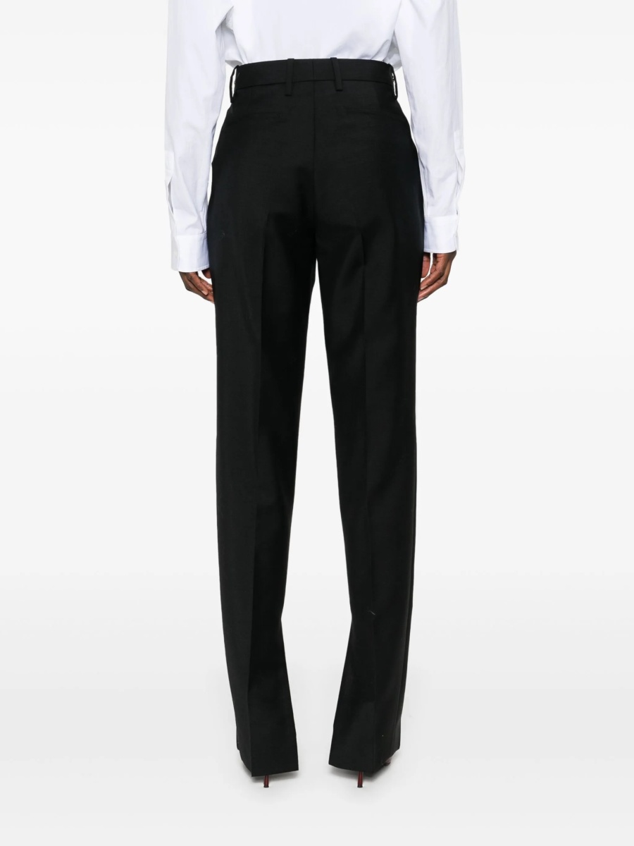 Pantaloni eleganti Gucci Horsebit negri din mohair si lana - Img 4